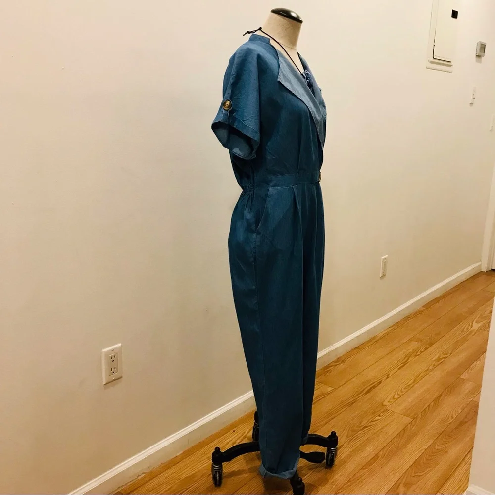 Vintage style Julia chambray jumpsuit. Size L. Excellent used condition - Picture 4 of 12